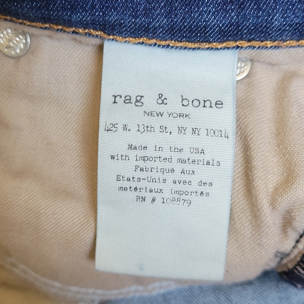 Rag & Bone Mad River 10 Inch Ankle Skinny Jeans 29 - Picture 15 of 15